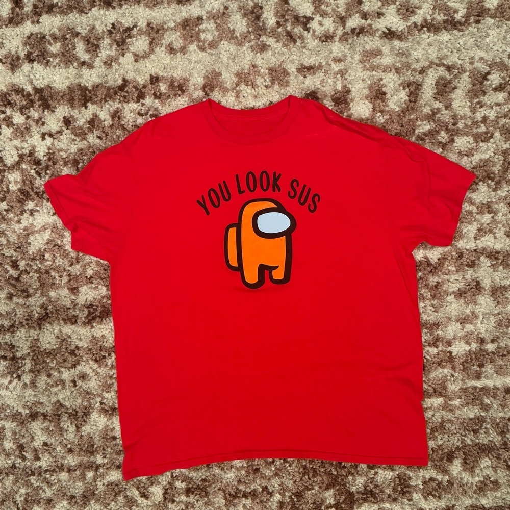 You Look SUS- Imposter Among Us Tee- Mens sz. 2XL